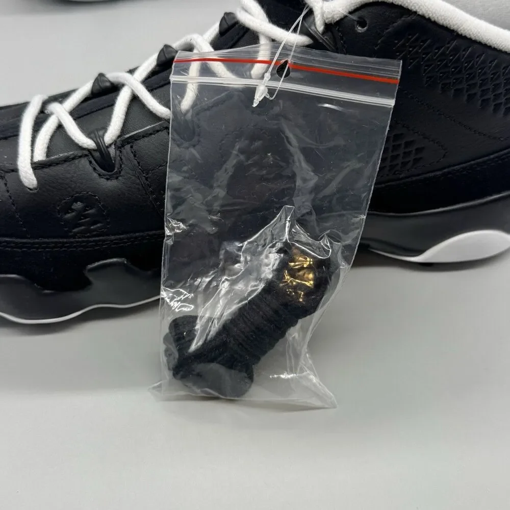Nike Air Jordan 9 Golf G NRG Barons Low Shoes FN6930 001 Size 11.5 Black White
